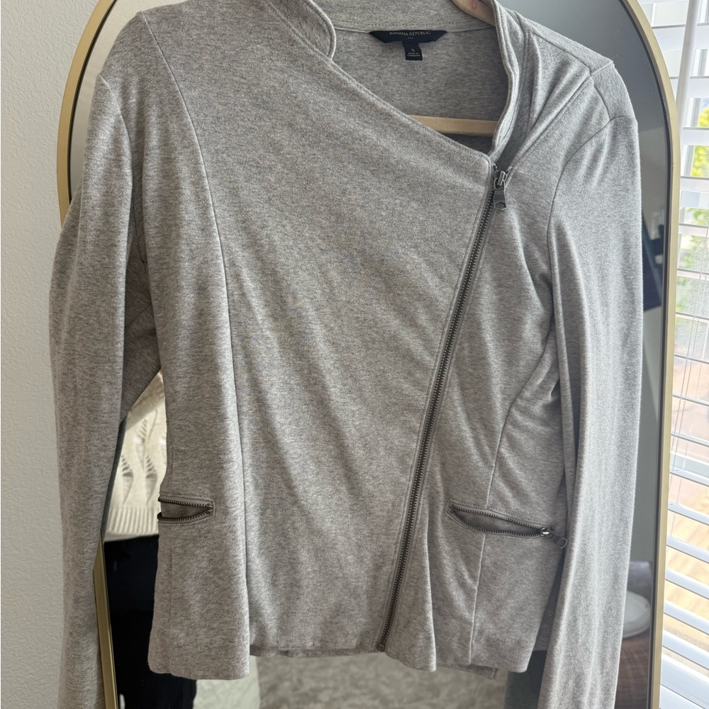 Banana Republic Gray Bomber Jacket